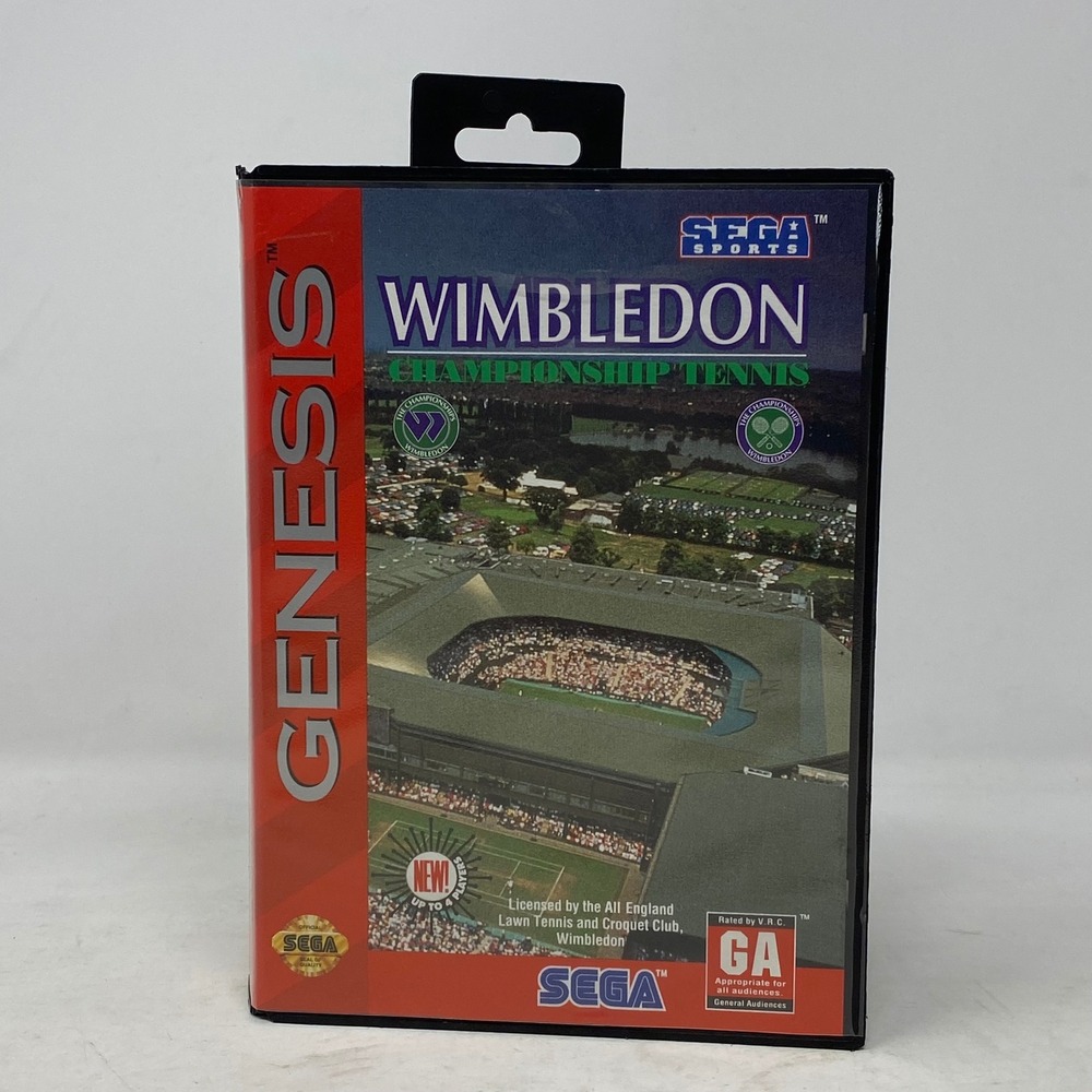 Wimbledon Championship Tennis Sega Genesis 1993 Sports Game CIB With Manual